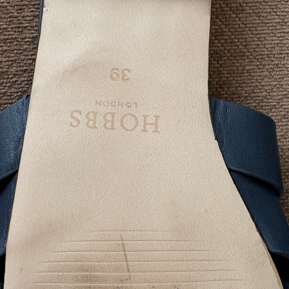 Pre-owned authentic Hobbs London navy blue slides - Picture 8 of 11